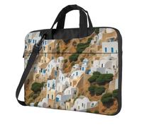 LHFIOHIRG (Greek Architecture Print) 29 X 40 Cm Laptop Bag Shockproof Soft Lining Laptop Case With Shoulder Strap Travel-Friendly Briefcase