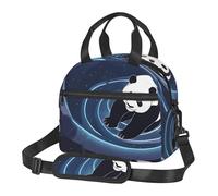 LHFIOHIRG (Panda) Insulated Lunch Bag for Kids Adults Boys Girls Reusable Lunch Box with Shoulder Strap Handle for School Office Picnic