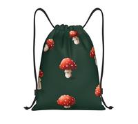 LHFIOHIRG (Red mushrooms) Drawstring Backpack Gym Bag Lightweight Sports Sack Bag for Men Women