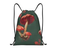 LHFIOHIRG (Red mushrooms) Drawstring Backpack Gym Bag Lightweight Sports Sack Bag for Men Women
