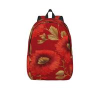LHFIOHIRG (Red paper) Canvas Backpack Laptop School Bag Casual Travel Daypack for Students Boys Girls
