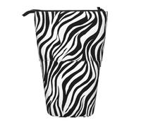 LHFIOHIRG (Zebra Print) Retractable Pencil Case Telescopic Pencil Pouch Pen Bag Stationery Storage Bag for School Office Travel