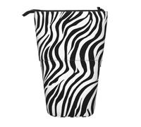 LHFIOHIRG (Zebra Print) Retractable Pencil Case Telescopic Pencil Pouch Pen Bag Stationery Storage Bag for School Office Travel