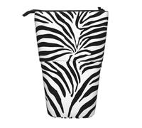 LHFIOHIRG (Zebra Prints) Retractable Pencil Case Telescopic Pencil Pouch Pen Bag Stationery Storage Bag for School Office Travel