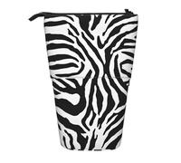 LHFIOHIRG (Zebra Prints) Retractable Pencil Case Telescopic Pencil Pouch Pen Bag Stationery Storage Bag for School Office Travel