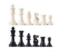 LHHA 2 Sets Chess Pieces Chess Pawns Tournament Chess Set for Chess Board Game, Pieces Only and No Board, White and Black
