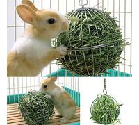 LHHA 8cm Sphere Treat Guinea Pig Hamster Rat Rabbit Feed Dispenser Hanging Ball Rabbit Hay Feeder for Pets