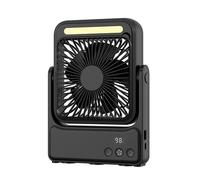 LHHDMA Magnetic Desk Fan With Light, 10000mAh Rechargeable Portable Fan With Remote Control, USB Personal Fan With Digital Display, Power Bank