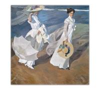 LHHJF LJHFA Classic Joaquin Sorolla Poster《Strolling along the seashore》Wall Art Joaquin Sorolla Painting And Prints Home Decor Picture 50x50cm No Frame