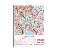 LHHJF LJHFA Damien Hirst Abstract Poster Cherry Blossoms Canvas Painting Damien Hirst Wall Art And Prints Living Room Home Decor Picture 50x70cmx1 No Frame