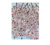 LHHJF LJHFA Damien Hirst Cherry Blossom Poster Damien Hirst Wall Art Abstract Canvas Painting And Prints Wall Picture Home Living Room Decor 50x70cm No Frame