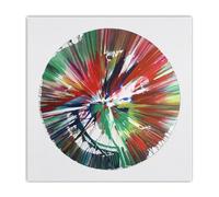 LHHJF LJHFA Famous Damien Hirst Poster Spin Painting Abstract Canvas Wall Art Damien Hirst Prints Nordic Living Room Home Decor Picture 60x60cmx1 No Frame