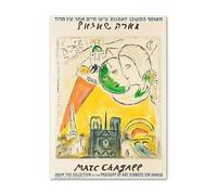 LHHJF LJHFA Marc Chagall Exhibition Posters Vintage Abstract Wall Art Marc Chagall Canvas Painting And Prints Home Decor Picture 50x70cmx1 No Frame
