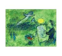 LHHJF LJHFA Marc Chagall Impressionist Poster Color Wall Art Marc Chagall Canvas Painting And Prints For Home Living Room Decor Picture 50x70cm No Frame