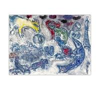 LHHJF LJHFA Marc Chagall Impressionist Poster Color Wall Art Marc Chagall Canvas Painting And Prints For Home Living Room Decor Picture 50x70cm No Frame