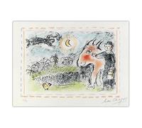 LHHJF LJHFA Marc Chagall Impressionist Poster Retro Wall Art Marc Chagall Canvas Painting And Prints For Home Living Room Decor Picture 50x70cm No Frame
