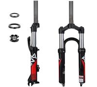 LHHL 20 Inch BMX Suspension Fork 80mm Travel QR 9x100mm Disc Brake 1-1/8" Straight Tube Manual Lockout MTB Ultralight Mountain Bike Front Forks