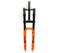 LHHL 26/27.5/29 Inch Travel 130mm MTB Air Suspension Fork 1-1/8" Straight Tube QR 9mm Double Shoulder Manual Lockout Ultralight Mountain Bike Front Forks (Color : Orange, Size : 29 inch)