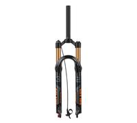 LHHL 29inch Air Suspension Fork 28.6mm Straight Tube Mountain Bike Forks QR 9mm Disc Brake Rebound Adjustment Manual/Remote Lockout 100mm Travel for MTB Road Bicycle(Black Gold,Remote)