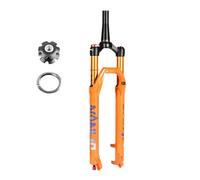 LHHL Bicycle Air Suspension Fork 39.8mm Tapered Tube Mountain Bike Front Forks QR 9mm Disc Brake Rebound Adjustment Manual Lockout 100mm Travel for MTB Road Shock Absorber(26inch)