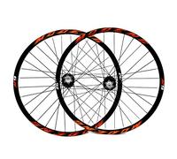 LHHL Bicycle Front & Rear Wheels 26"/27.5"/29" CNC Double Walled Alloy Rim MTB Bike Wheel Set 32H Disc Brake QR 8-10 Speed Cassette Hubs Ball Bearing (Color : Orange, Size : 29in)