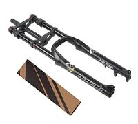 LHHL Bike Suspension Forks 26 Inch 4.0 Fat Tire Fork Straight Downhill Mountain Bike Fork 1-1/8 Disc Brake Air Fork 170mm Travel E-Bike Front Fork Snow Beach MTB Bicycle 2850g (Color : 26'' Black)