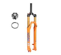 LHHL Mountain Bike Air Suspension Fork 1-1/8" Straight Steerer Disc Brake MTB Fork Forks Adjustable Rebound 120mm Travel Quick Release 9mm Bicycle Shock Absorber(Manual,26inch)