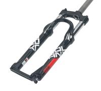 LHHL Mountain Bike Front Fork 24 Inch Travel 100mm MTB Air Suspension Fork Manual Lockout Bike Suspension Fork 1-1/8 Straight Tube QR 9mm
