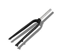 LHHL Mountain Bike Rigid Forks 26" 27.5" 29" Aluminum Alloy Fork 28.6mm In XC Alloy Forks Disc Brake Bicycle Lightweight Front Fork Threadless Straight Tube For MTB Road Bikes (Color : Black)