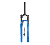 LHHL MTB Air Fork QR 9mm Suspension Bicycle Front Fork 1-1/8" Threadless Straight Tube Disc Brake Compatible Rebound Adjust Remote Lockout for Mountain Bike 100mm Travel(Blauw,29inch)