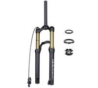 LHHL MTB Air Suspension Fork 20" BMX 100mm Travel 28.6mm Threadless Straight Tube QR 9mm Remote Lockout Mountain Bike Disc Brake Front Forks
