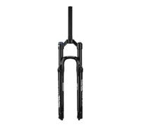LHHL MTB Air Suspension Fork QR 9mm Mountain Bike Front Forks 1-1/8" Threadless Straight Steerer Disc Brake Manual Lockout Rebound Adjustment 100mm Travel for road Bicycle(Black,26inch)