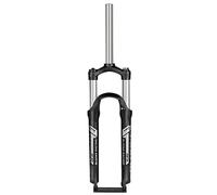LHHL MTB Spring Front Suspension Fork 26/27.5/29 Inch Aluminum Alloy XC Mountain Bike Front Forks Travel 100mm QR Touring Bicycle Fork Manual Lockout 1-1/8 (Color : Black, Size : 29 inch)