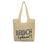 LHHMZ Women Straw Beach Bag, Summer Woven Shoulder Handbag, Large Beach Tote Bag for Summer Vacation Travel