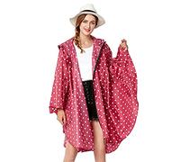 LHHMZ Women Waterproof Rain Poncho Jackets Coats Lightweight Packable Hooded Raincoats Outdoor Rain Cape