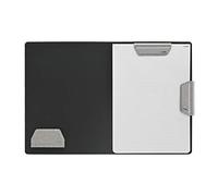 LHiDS Creative Magnetic Business Portfolio Lite Resume Padfolio Organizer with Clipboard, Paper Clip, Writing Pad, Pen/Card Holder, Magnetic Closure for Work, School and More (Grey, A4/Letter)