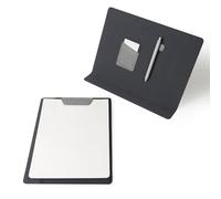 LHiDS Folio Lite 2.0 with Stand, Business Portfolio Resume, 3-in-1 Padfolio with Magnetic Accessories, Work as Notebook Cover, Clipboard, Organizing Board for Home and Office (Gray, A4/Letter)