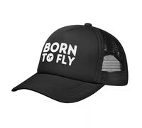 LHJHZDJC Born to Fly Aviation Mesh Baseball Caps Sun Caps Airplane Airport Hats Adjustable Trucker Cap Summer Trucker Caps