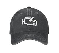 LHJHZDJC Check Engine Light Symbol Funny Car Mechanic Summer Cap for Boy Girl Baseball Caps Casual Sun Hat Denim Sport Casquette