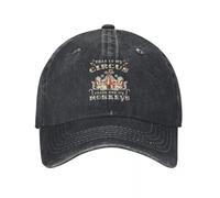 LHJHZDJC Circus Themed, My Circus, My Monkeys Denim Hat Breathable Design Summer Hat Women's Baseball Cap