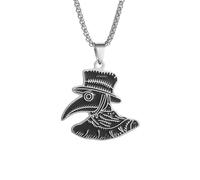 LHJHZDJC Cut Mystical Medieval Crow's Mouth Plague Doctor Pendant Necklace Men's Steampunk Jewelry Streetwear Accessory for Men Women Casual Gift