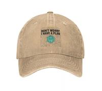 LHJHZDJC Don't Worry I Have A Plan Funny Dungeon Chaotic Dragon Unisex Baseball Cap DND Distressed Denim Cap Outdoor All Seasons Sun Cap