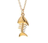LHJHZDJC Every year, there is a fish niche design, retro temperament, fishbone pendant, personality temperament, simple necklace woman Gift for Her