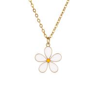 LHJHZDJC Exquisite women's jewelry necklace Korean style sweet white niche versatile commuter three-dimensional flower pendant necklace Gift for Her