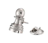 LHJHZDJC Fashion men's brooches copper metal classic smooth chess lapel pin women's scarf bag hat coat Neckpin accessories jewelry Gift for Her Stainless Steel Pendant