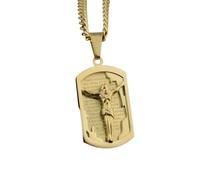 LHJHZDJC for Men Women Daily Wear Fashion Jewellery Crucifix Scripture Pendant Miami Cuban Chain Necklace Men's Fashion Prayer Jewelry Great Gift for Her Him