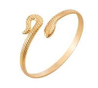 LHJHZDJC Gold snake-shaped winding open bracelet arm ring high-end niche pattern bracelet versatile personality hand jewelry for women Gift for Her