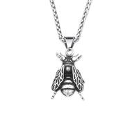 LHJHZDJC Gothic Vintage Bee Pendant Necklace Hip Hop Biker Creative Unique Animal Necklaces Men Women Party Jewelry,Personalized Gift Streetwear Accessory for Men Women Casual Gift