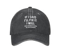 LHJHZDJC If I Said I'll Fix It I Will Funny Handyman Mechanic Washed Cotton Baseball Cap Snapback Hat Dad Cap Summer Autumn Casquette