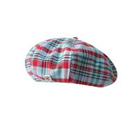 LHJHZDJC Ladies Fashion Plaid Design Large Head Big Cloud Beret Pumpkin Checkered Adjustable Painter Hat Everyday Casual Gift Trend